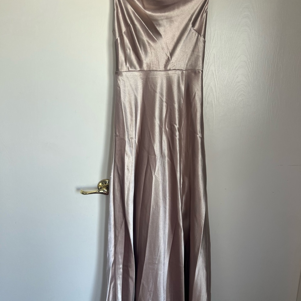 Birdy Grey Satin Dress in Champagne